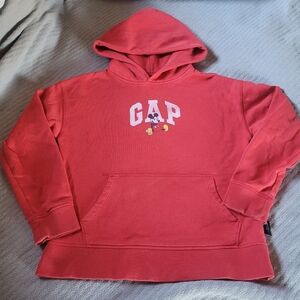 Gap Kids Disney Mickey Logo Sweatshirt Pullover Hoodie Red XL